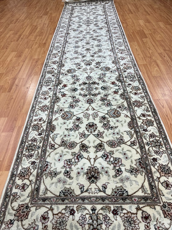 2'5" x 9'10" Sino Chinese Oriental Rug Floor Runner - Hand Made - Wool and Silk