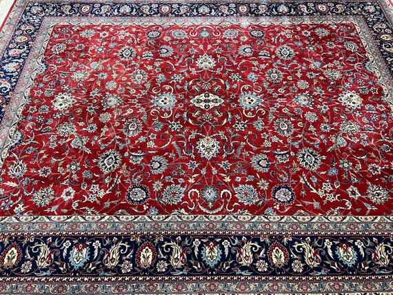 9'1" x 12'3" Sino Chinese Oriental Rug - Full Pile - Hand Made - Wool & Silk