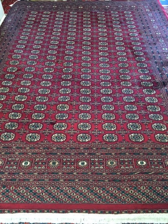 9'4" x 12'1" Pakistani Bokhara Oriental Rug - 100% Kork Wool - Hand Made