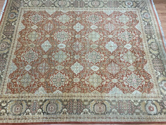 8' x 10' Indian Agra Oriental Rug - Very Fine - Hand Made - 100% Wool