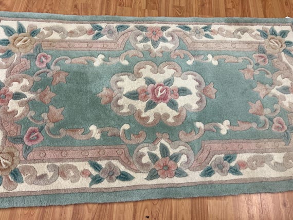 2'6" x 5' New Chinese Aubusson Oriental Rug - 100% Wool - Hand Made