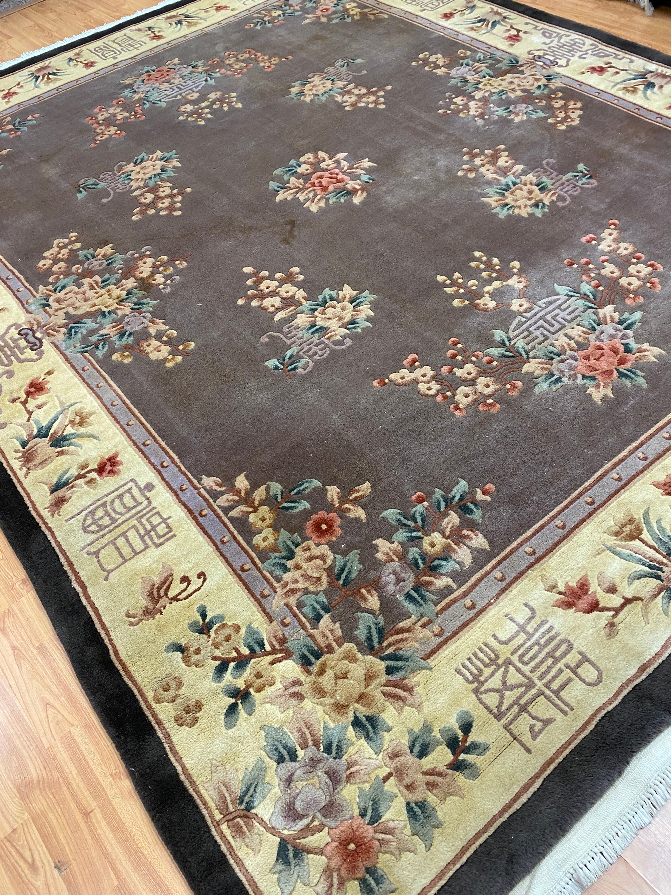 8' x 10' Chinese Aubusson Oriental Rug Full Pile Hand Made 100 Wool