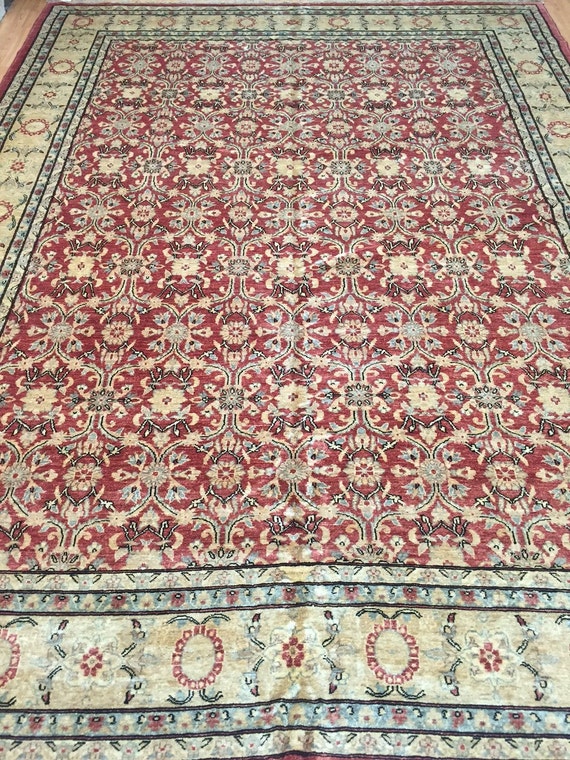 8'10" x 11'9" Pakistani Peshawar Oriental Rug - Hand Made - Vegetable Dye - 100% Wool