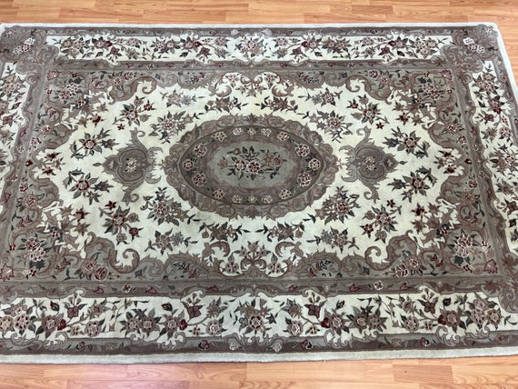 5' x 8' Chinese Aubusson Oriental Rug - Tufted - Hand Made - 100% Wool