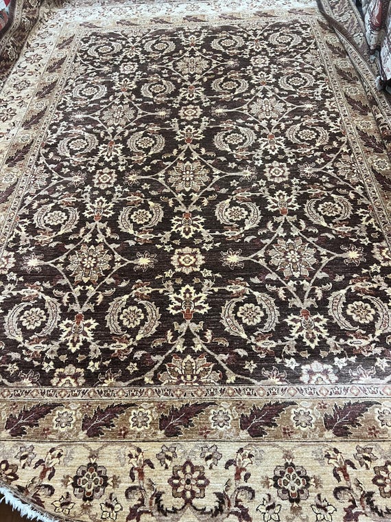 12' x 16'3" Pakistani Peshawar Oriental Rug - Hand Made - 100% Wool - Vegetable Dye