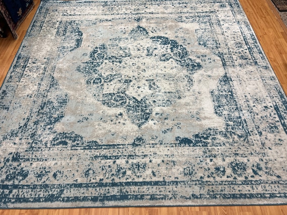 8' x 8'1" Square Unique Loom Turkish Oriental Rug - Sofia Collection - Modern