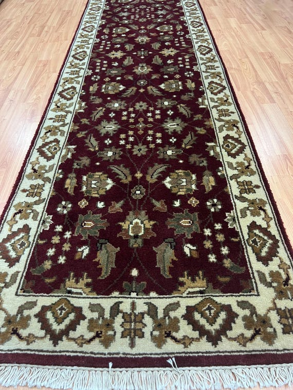 2’6" x 10’2" New Indian Agra Floor Runner Oriental Rug - 100% Wool - Hand Made