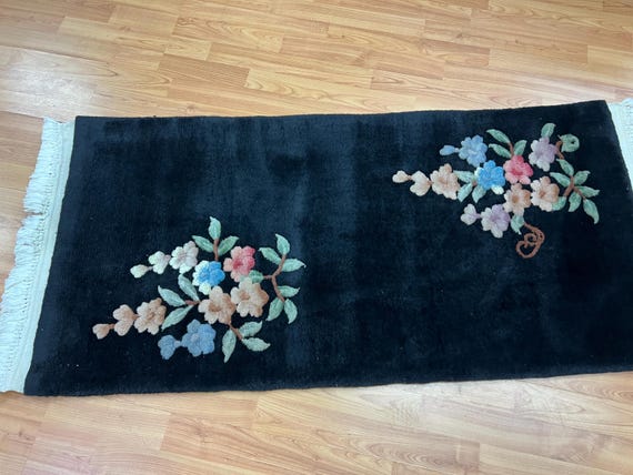 2' x 4'4" Chinese Art Deco Oriental Rug - Hand Made - 100% Wool