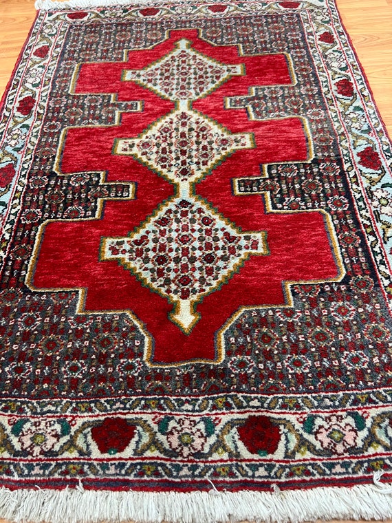 2'6" x 3'6" Azerbaijani Oriental Rug - Full Pile - Hand Made - 100% Wool