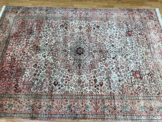 6' x 9' Chinese Persian Design Oriental Rug - 100% Silk - Hand Made - Full Pile