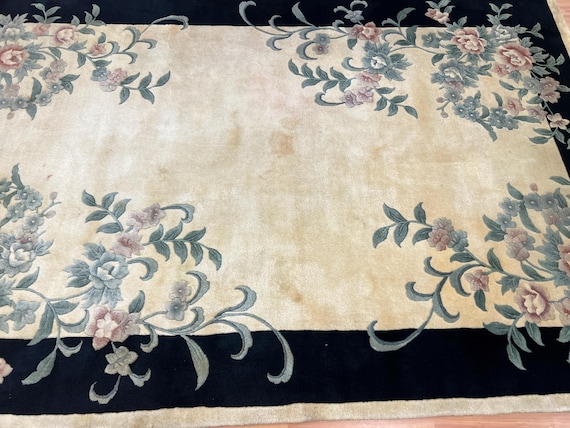 6' x 9' Chinese Art Deco Oriental Rug - Full Pile - Hand Made - 100% Wool