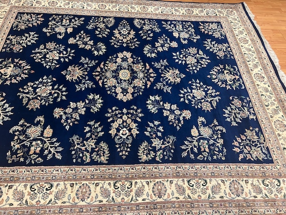 8' x 10' Indian Sa Rouk Oriental Rug - Full Pile - Hand Made - 100% Wool