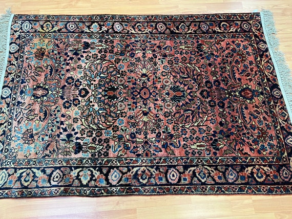 3'4" x 4'9" Antique Turkish Oriental Rug - 1920s - Hand Made - 100% Wool