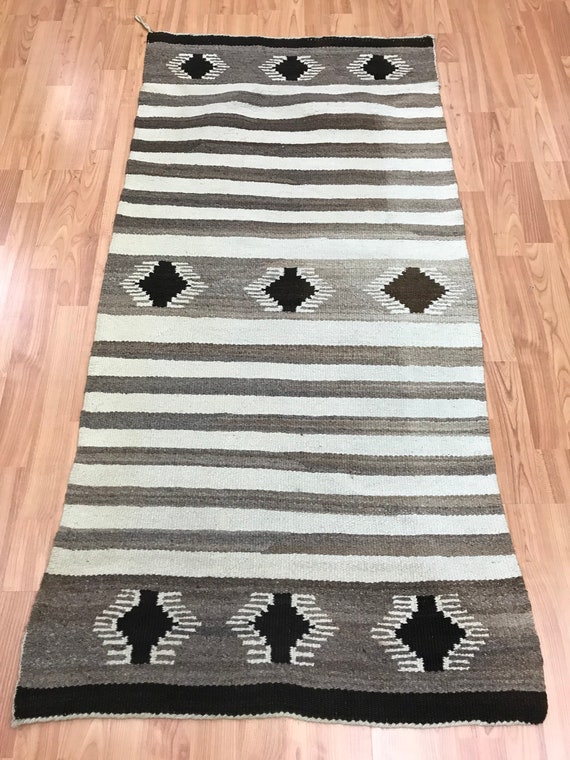 2'5" x 4'10" Native American Navajo Flat Weave Oriental Rug - Kilim - Hand Made