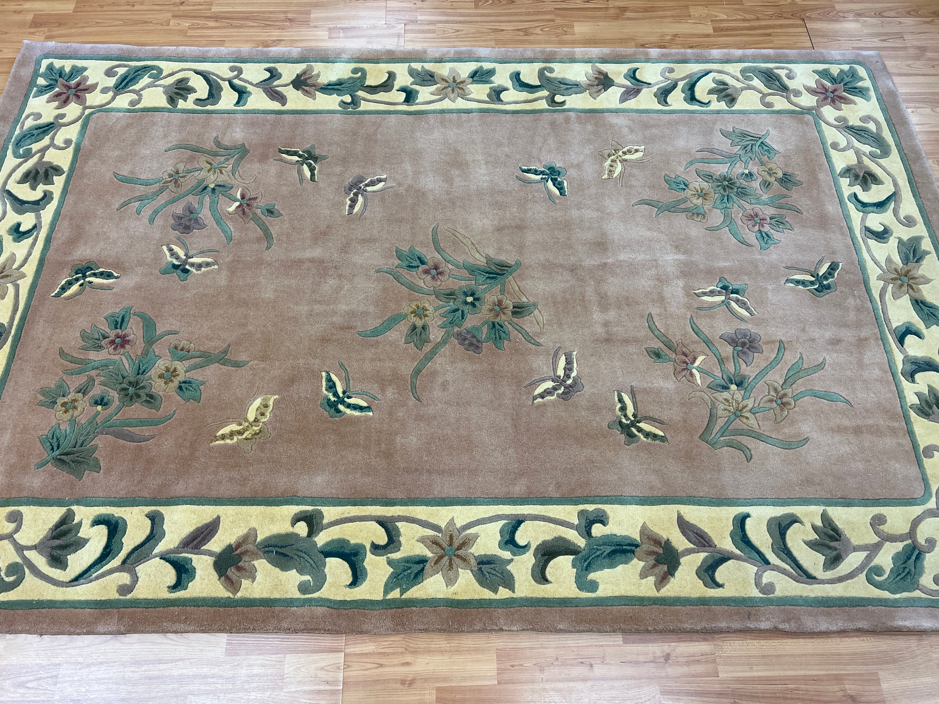 5'2 x 8'2 Chinese Art Deco Oriental Rug Hand Tufted Full Pile 100