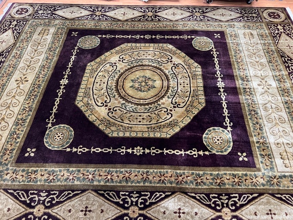 9' x 12' New Nepal French Design Oriental Rug - Hand Made - 100% Wool