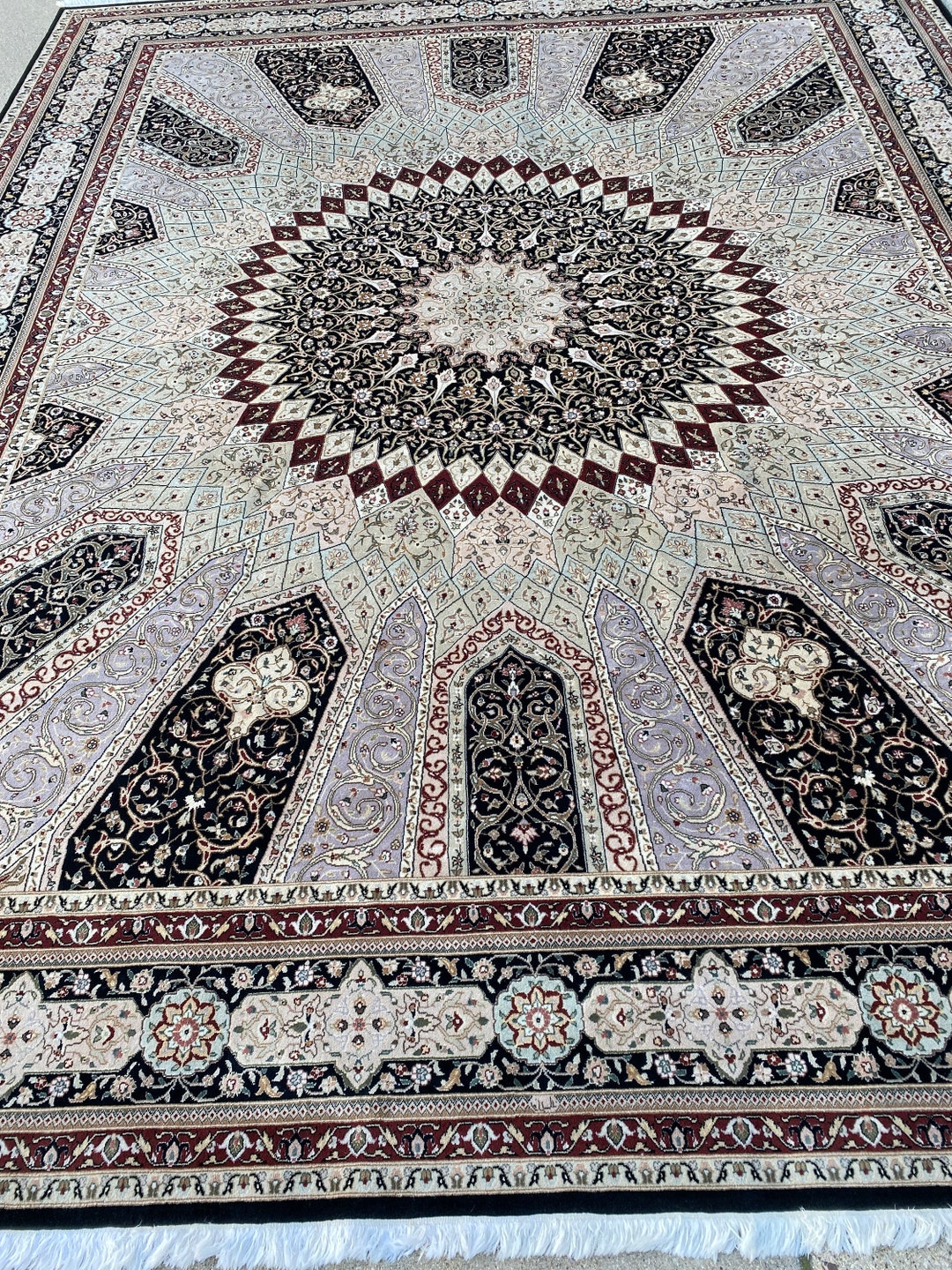 12' X 15' New Sino Chinese Oriental Rug - Wool & Silk - Full Pile ...