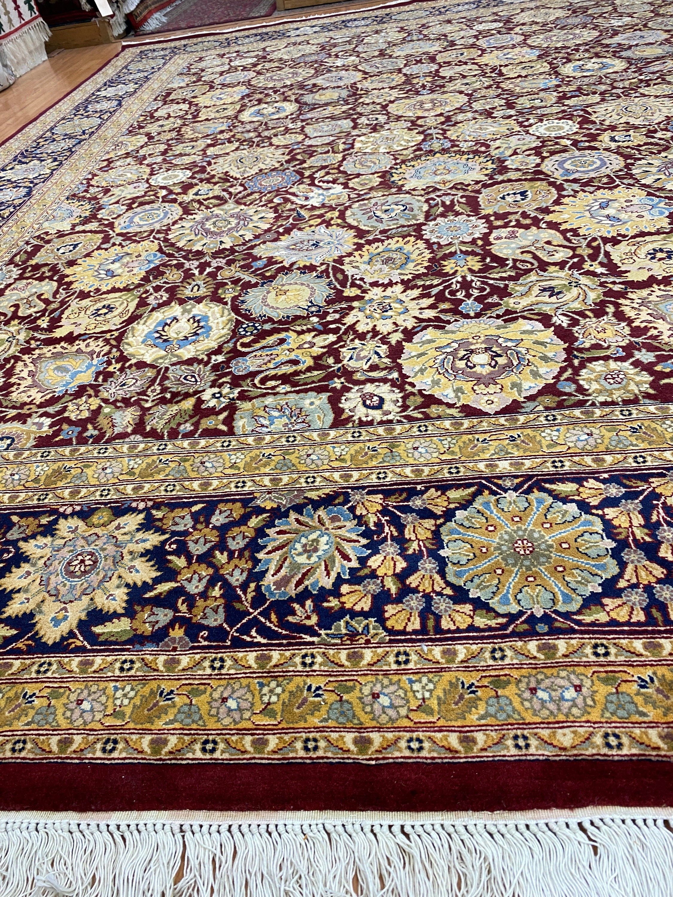 8' x 10'3 Pakistani Tabriz Oriental Rug 350 KPSI Hand Made 100 Wool