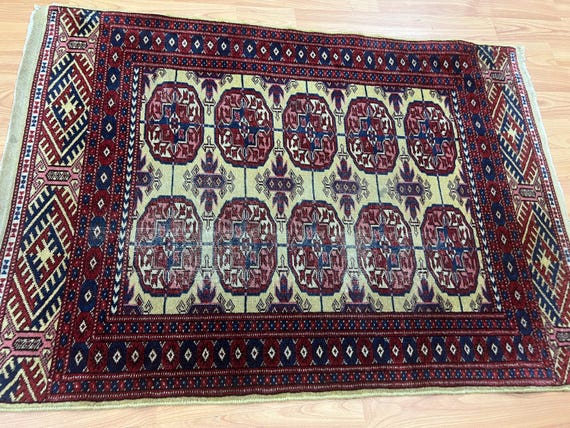2' x 3' Pakistani Bokhara Oriental Rug - 1930s - Hand Made - 100% Wool