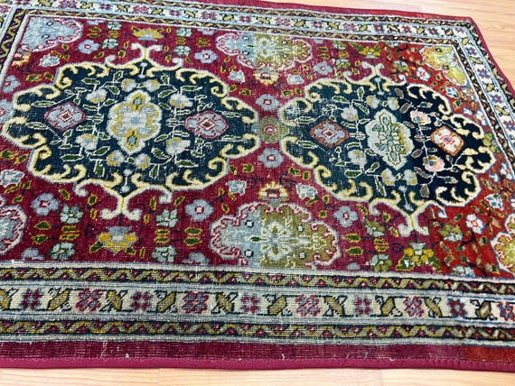 2'5" x 3'5" Antique Azerbaijani Oriental Rug - Hand Made - 100% Wool