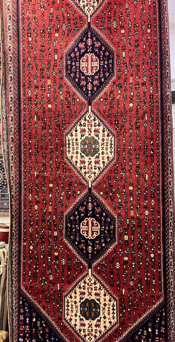 3'5" x 9'5" Turkish Tribal Floor Runner Oriental Rug - Hand Made - 100% Wool