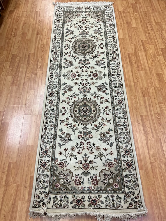 2'7" x 8'1" Sino Chinese Oriental Rug Floor Runner - Hand Made - Wool and Silk