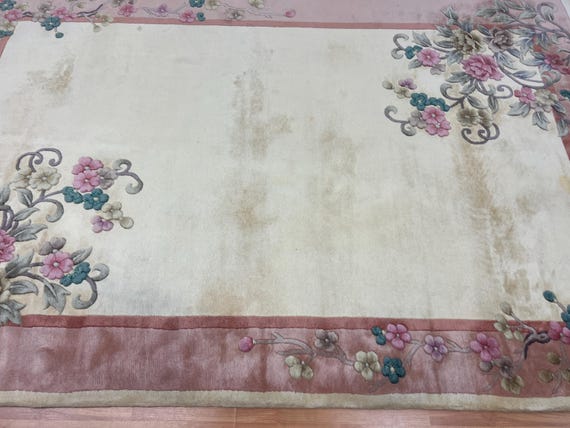 5'9" x 9' Chinese Art Deco Oriental Rug - Hand Made - 100% Wool