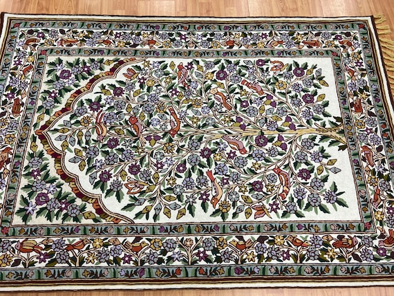 4' x 6' Chinese Tapestry - Stitchwork - Hand Made - 100% Wool