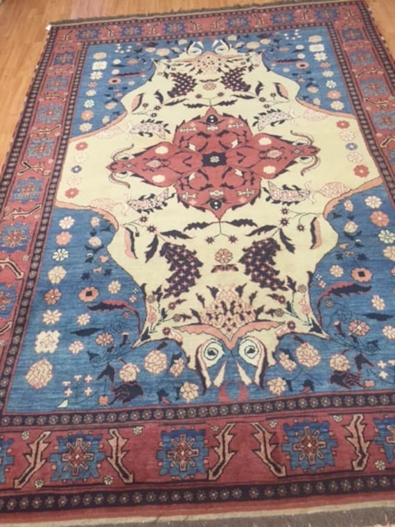 6'10" x 9'10" Afghan Tabriz Design Oriental Rug - Hand Made - 100% Wool