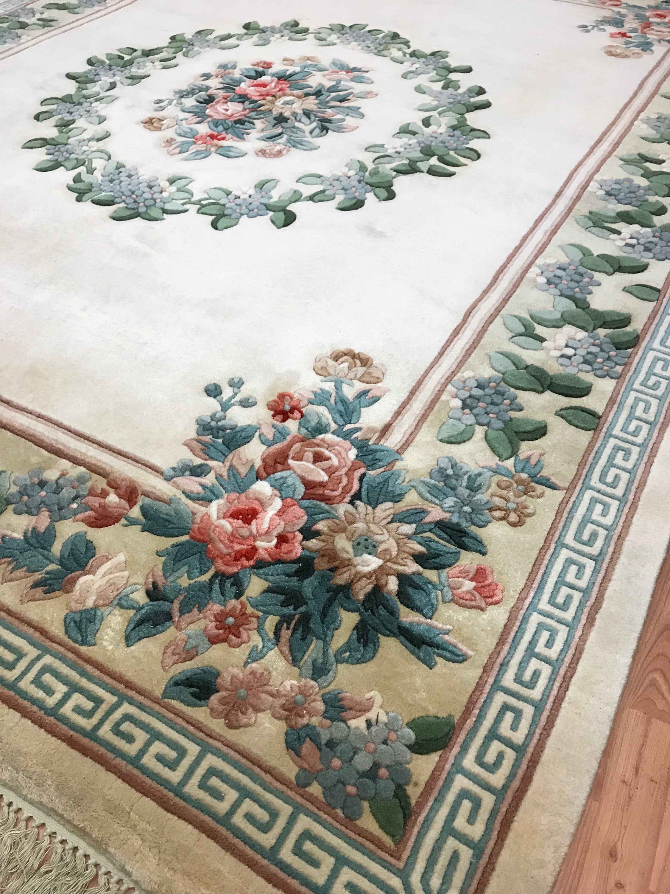 8' x 10' Chinese Aubusson Oriental Rug Full Pile Hand Made 100 Wool
