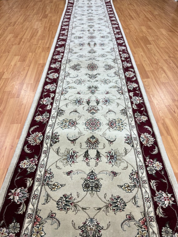 2'5" x 17'1" Sino Chinese Oriental Rug Floor Runner - Hand Made - Wool and Silk