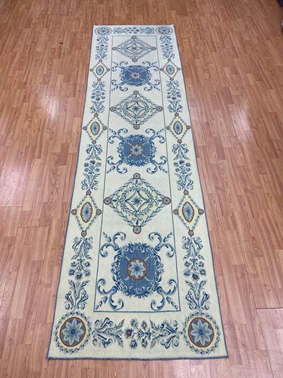 2'9" x 10' New Chinese Art Deco Runner Oriental Rug - Flat Weave - Hand Made