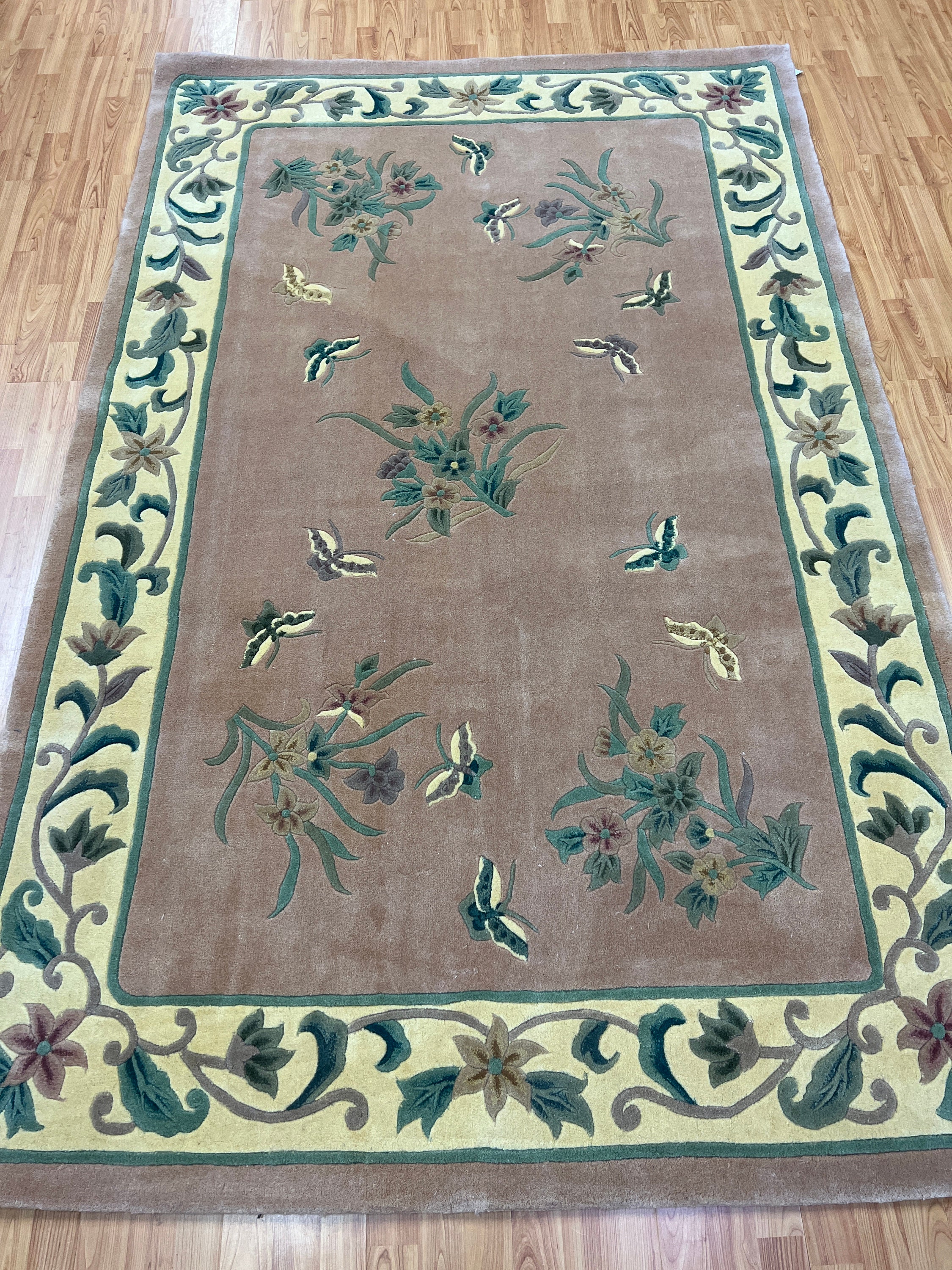5'2 x 8'2 Chinese Art Deco Oriental Rug Hand Tufted Full Pile 100