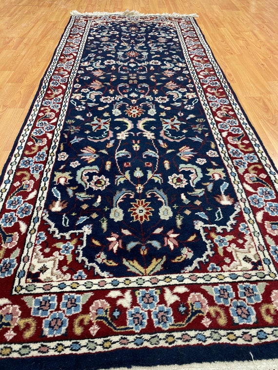 2'6" x 6' Indian Ka Shan Oriental Rug Runner - Full Pile - Hand Made - 100% Wool