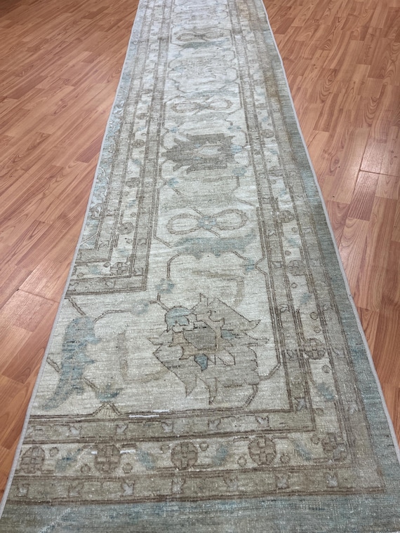 2'4" x 16'2" Indian Oriental Rug Floor Runner - Modern - Hand Made - 100% Wool
