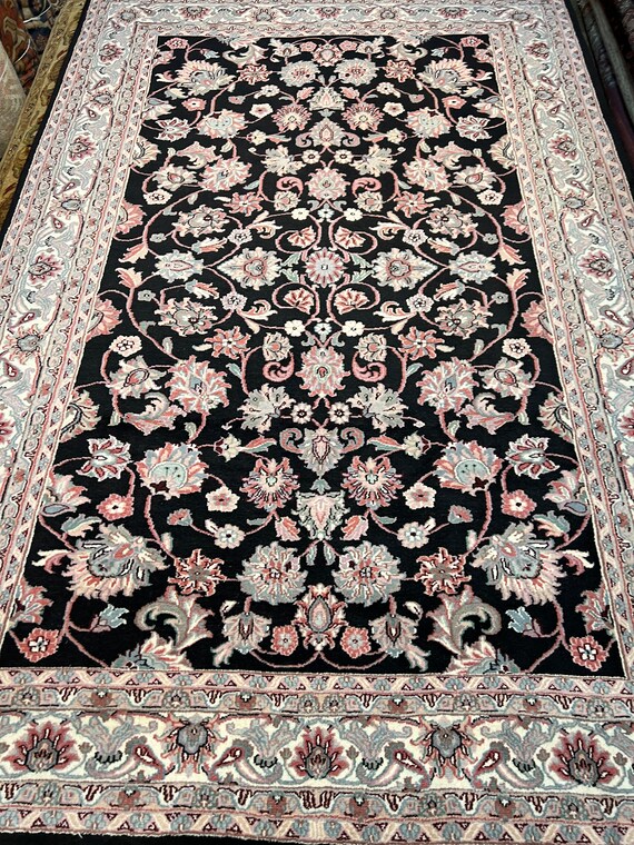 5'8" x 8'8" New Indian Kashan Design Oriental Rug - Hand Made - 100% Wool