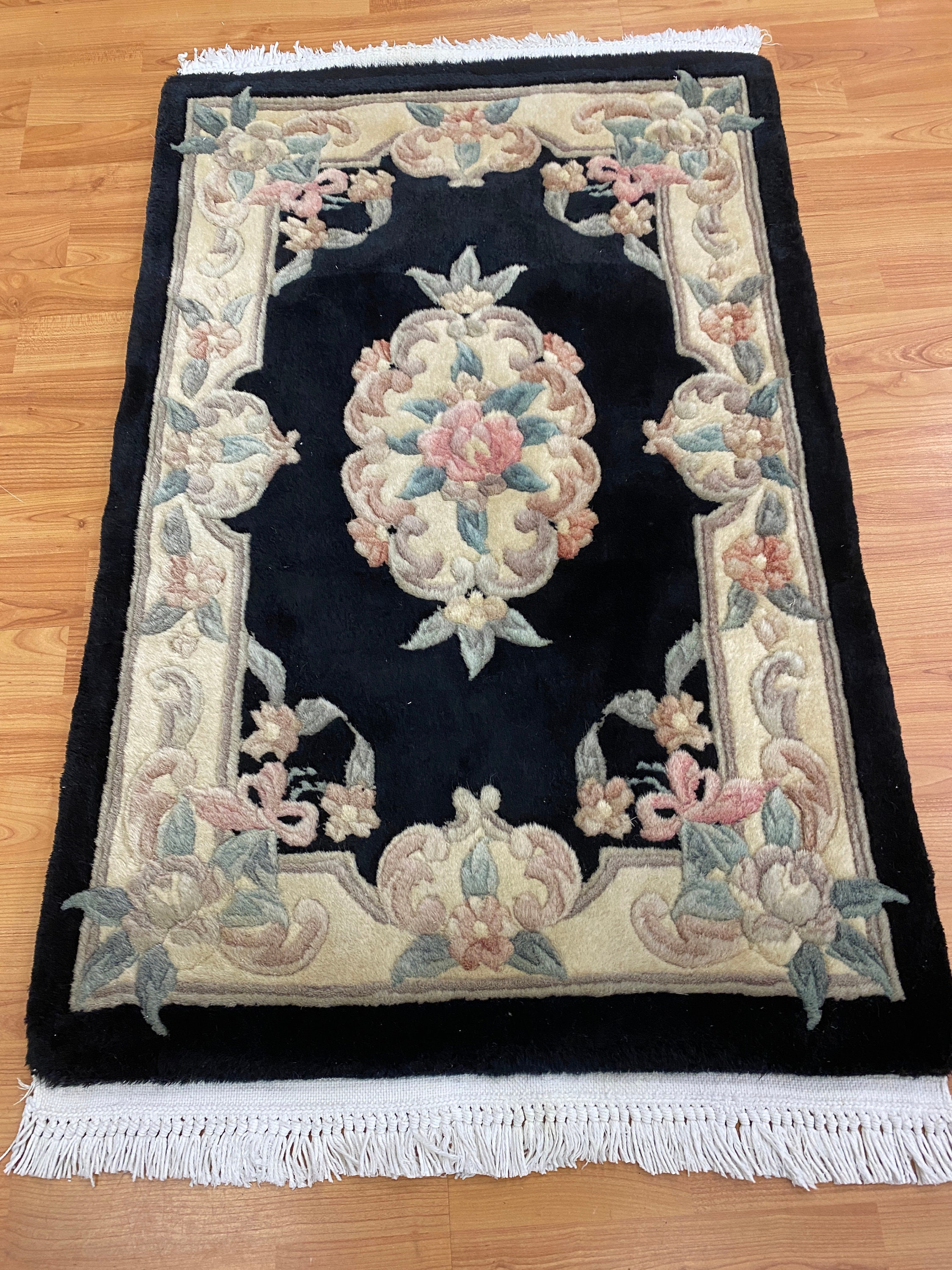 2' x 3' Chinese Aubusson Oriental Rug Full Pile Etsy