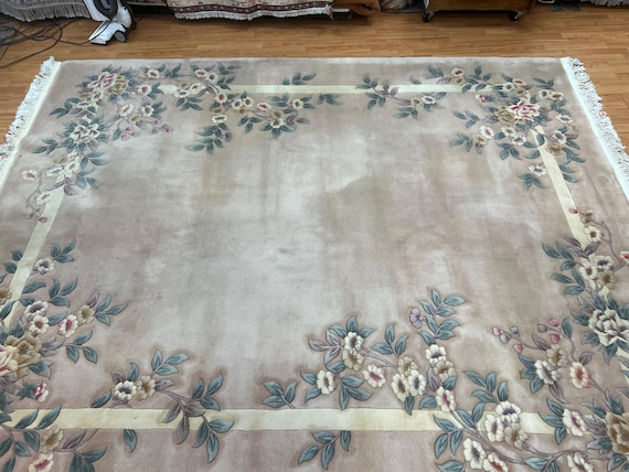 8' x 10' Chinese Art Deco Oriental Rug - Full Pile - Hand Made - 100% Wool