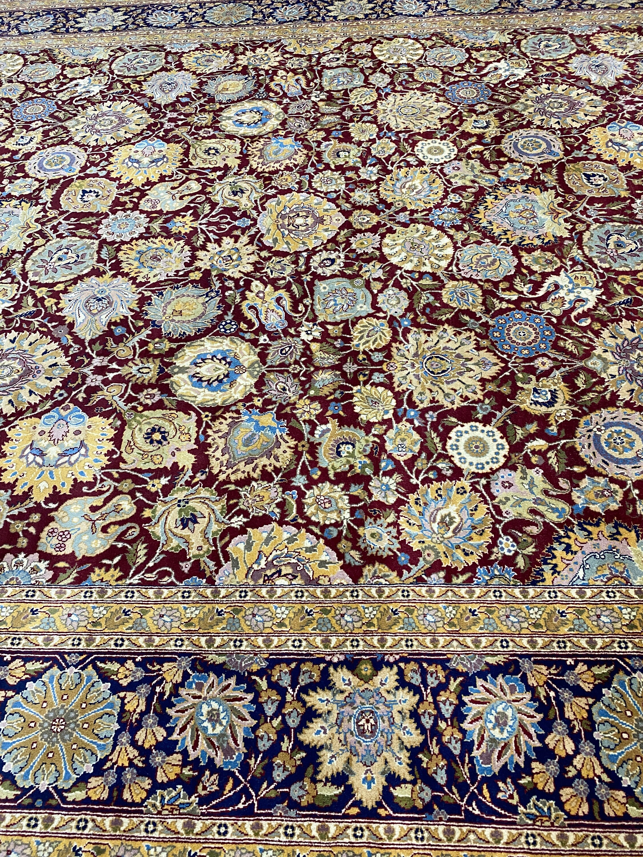 8' x 10'3 Pakistani Tabriz Oriental Rug 350 KPSI Hand Made 100 Wool