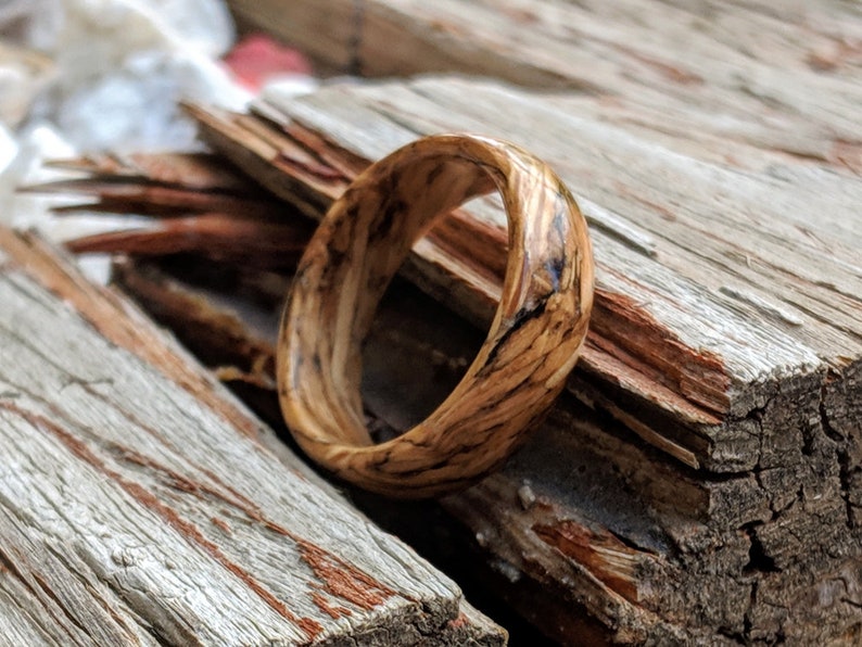 Jameson Whiskey Barrel Wood Ring Handmade Custom Wedding