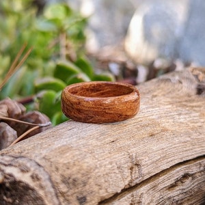Ancient Kauri Spiral Grain Wood Ring. Handmade, Custom, Wooden Wedding ...
