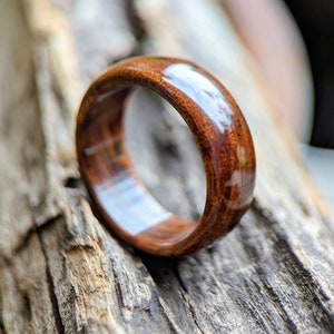 Ancient Kauri Spiral Grain Wood Ring. Handmade, Custom, Wooden Wedding ...