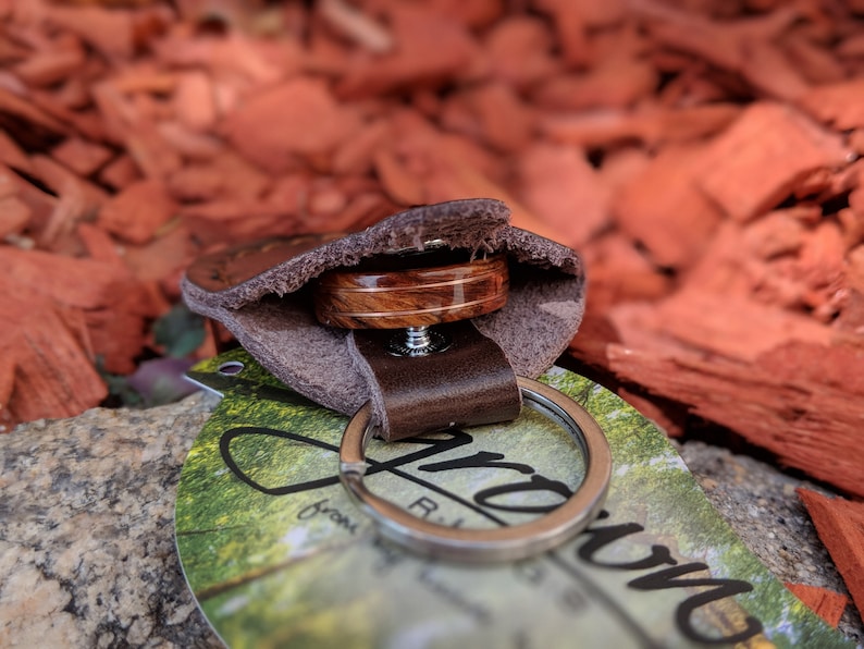 Leather Ring Holder Pouch Pocket Keyring Accessory Etsy