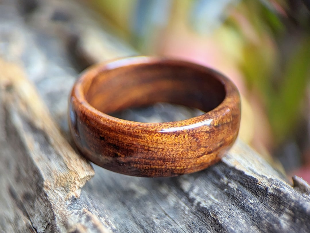 Ancient Kauri Spiral Grain Wood Ring. Handmade, Custom, Wooden Wedding ...
