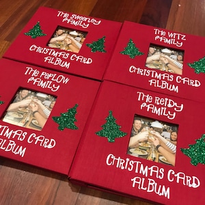 Gift for Mom Gift for Sister Gift under 30 Gift for Friends Gift for Co Worker Christmas Card Photo Album Personalized Christmas Card Album