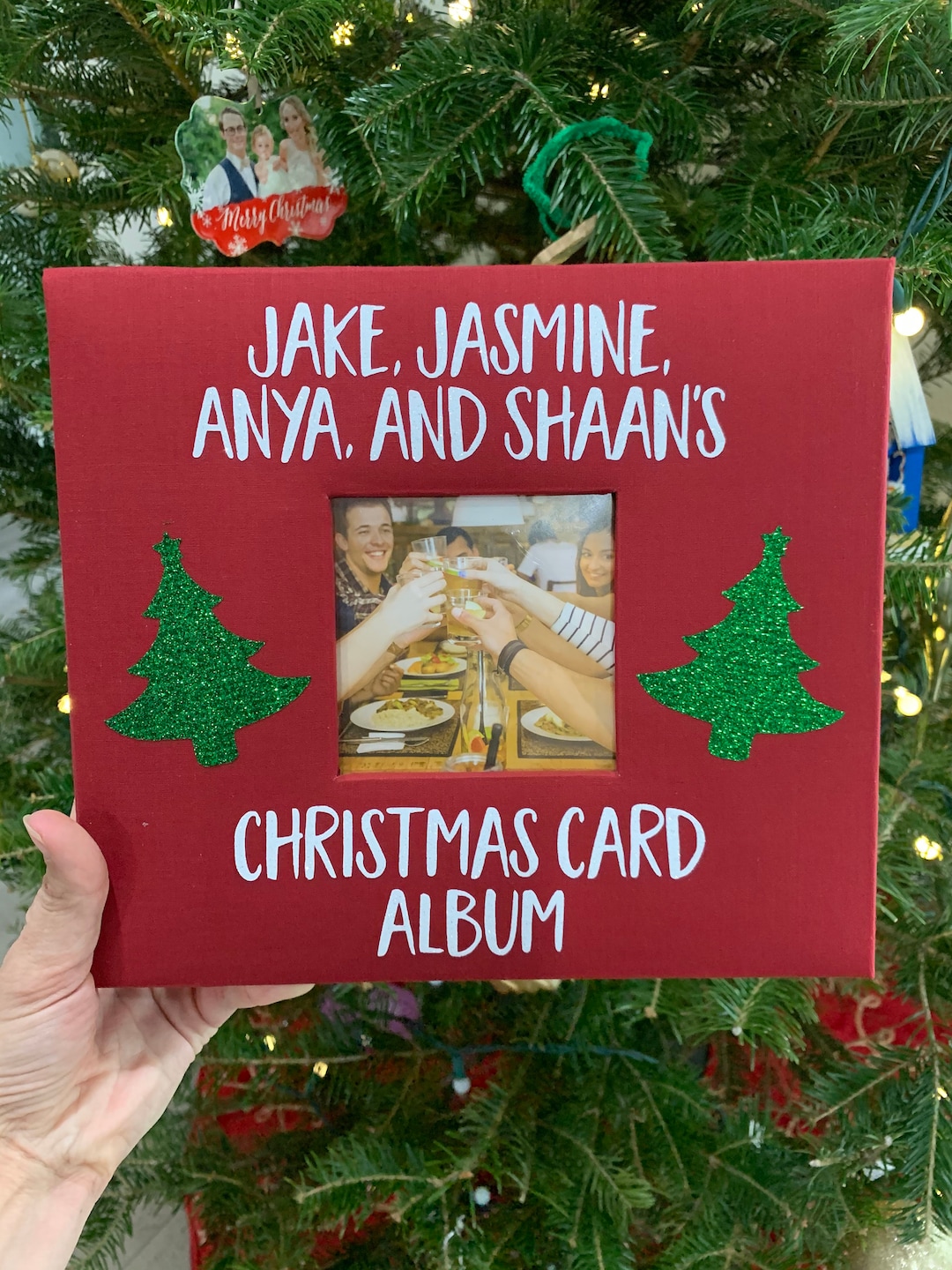 Custom Christmas Card Photo Album Personalized Christmas Card Album