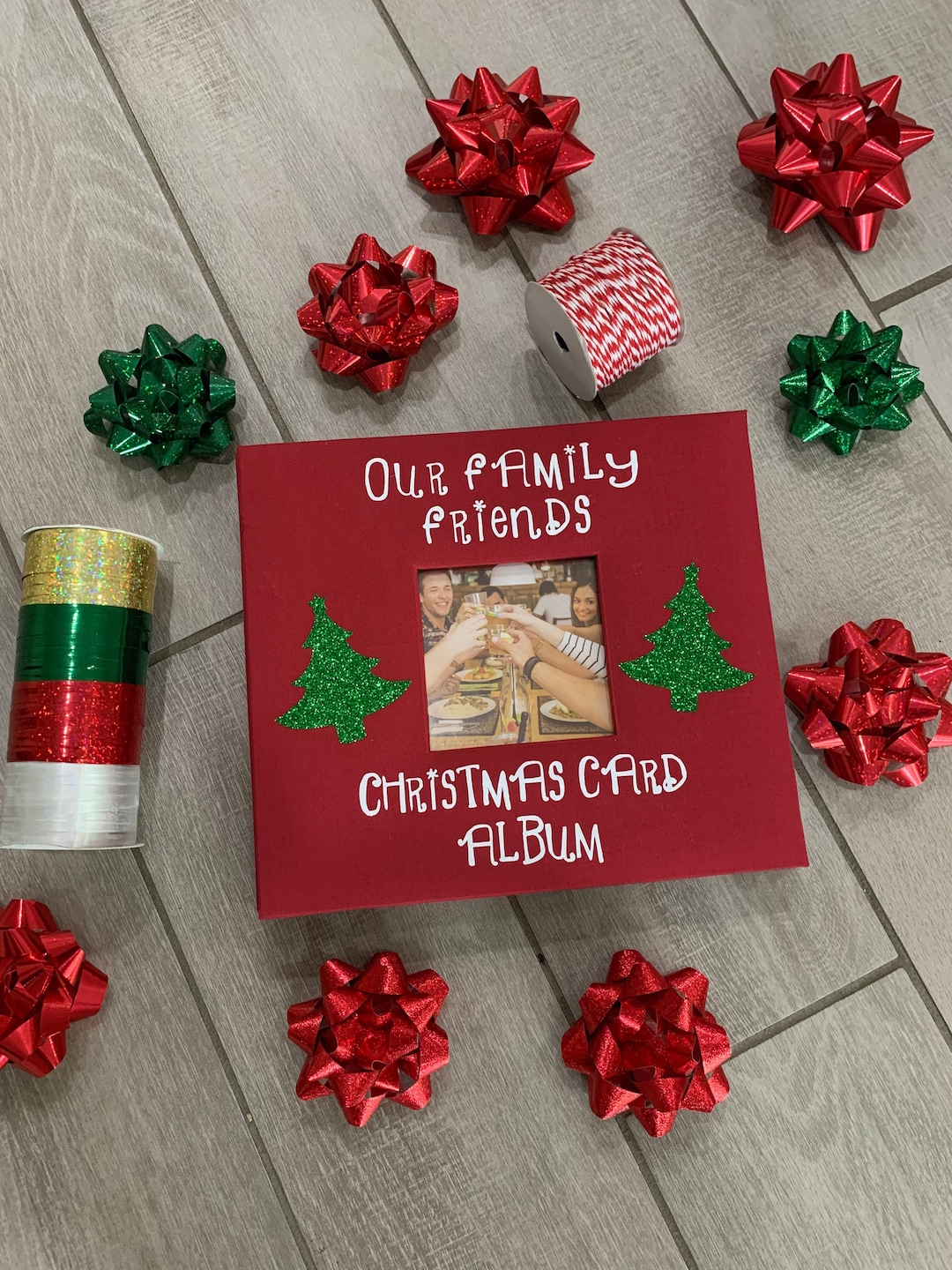 Custom Christmas Card Photo Album Personalized Christmas Card Album