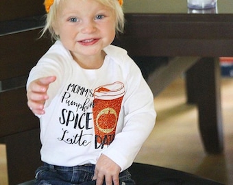 Mommy's Pumpkin Spice Latte Date Shirt Baby Shower Gift Coming Home Outfit Coffee Date Shirt Pumpkin Shirt Pumpkin Mommy and Me Shirt Fall