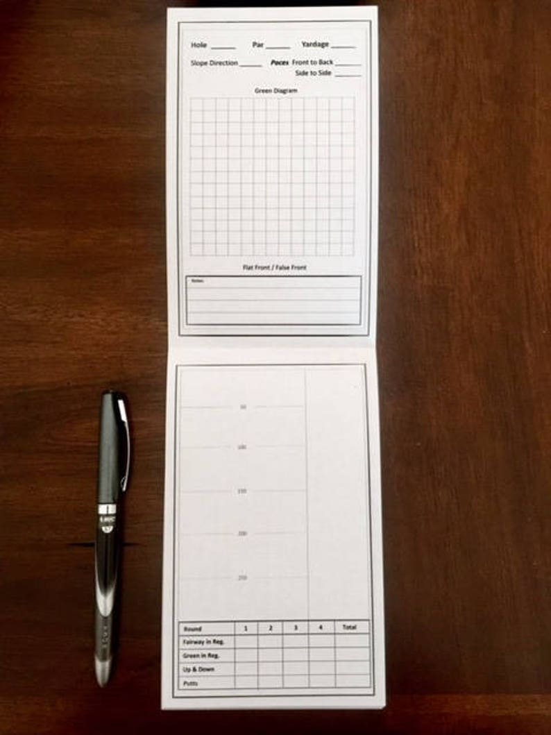 pga tour caddie yardage book