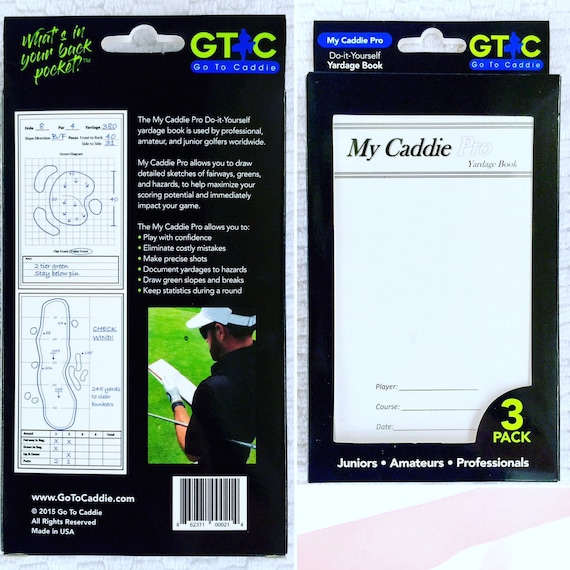 pga tour caddie yardage book